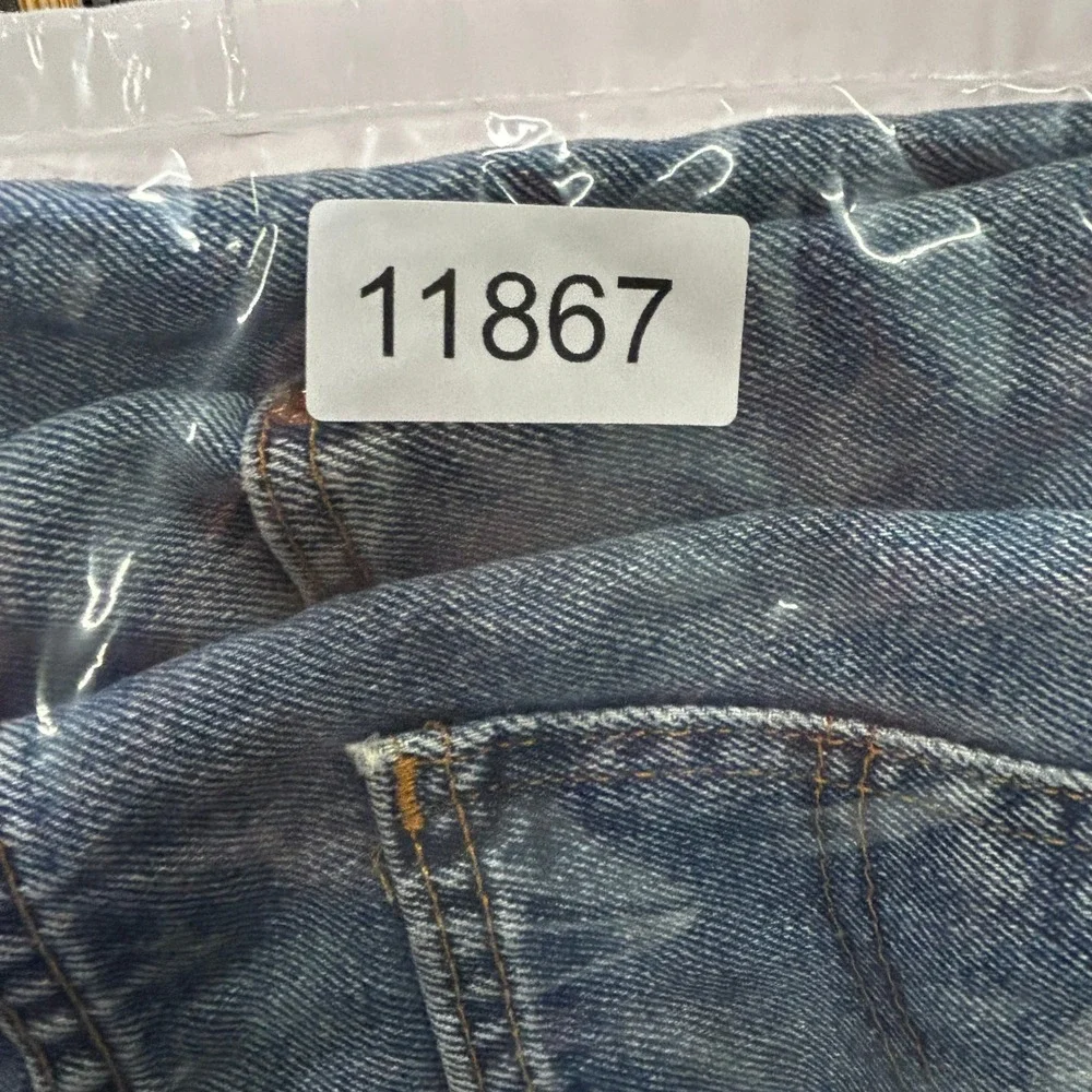 Levi's Denim Shorts Mens Size 36 Blue 550 Relaxed Fit Cotton USA Made Stained